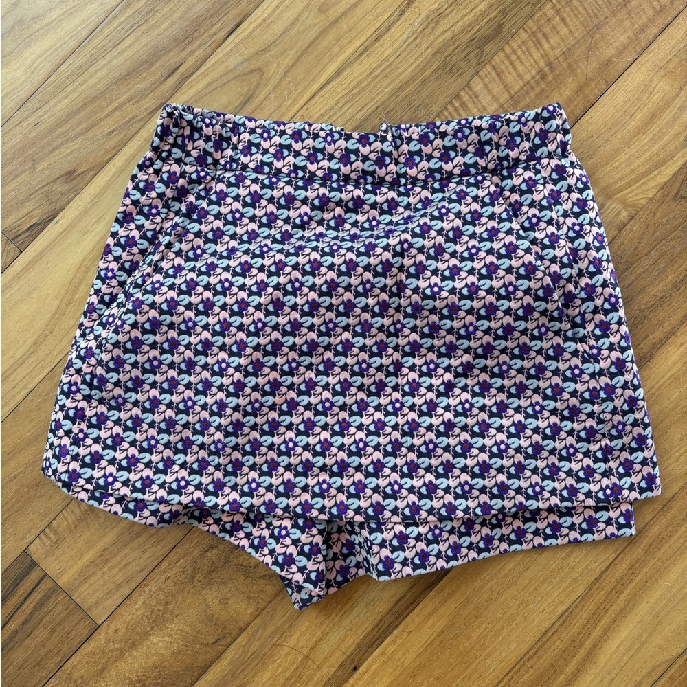 Maje High Waist Floral Women's Shorts - Purple and Pink